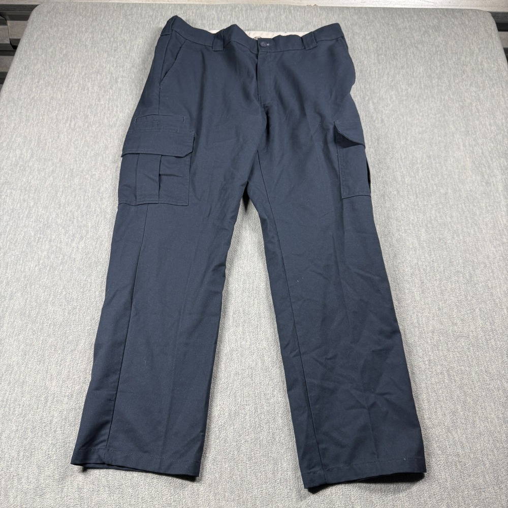Dickies Cargo Pants Men's 36x30 Navy Blue Flex Slim Straight Twill Tactical Pant